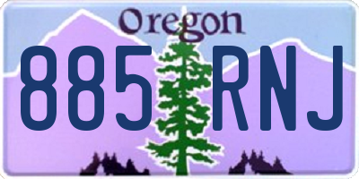 OR license plate 885RNJ