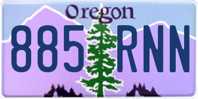 OR license plate 885RNN