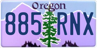 OR license plate 885RNX