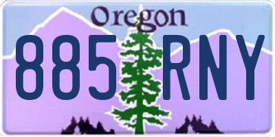 OR license plate 885RNY