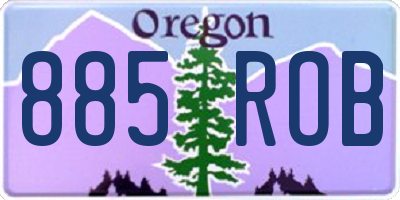 OR license plate 885ROB