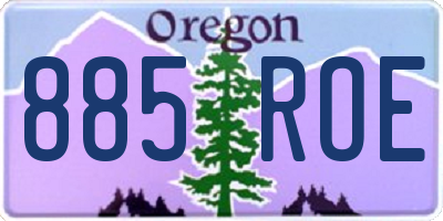 OR license plate 885ROE