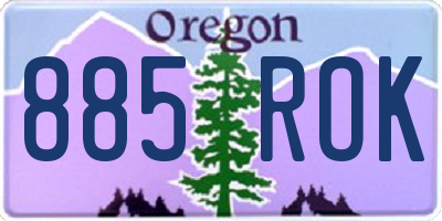 OR license plate 885ROK