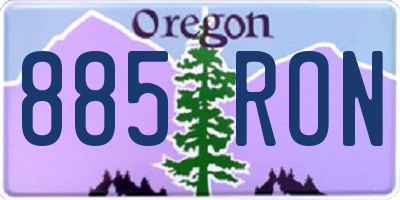 OR license plate 885RON