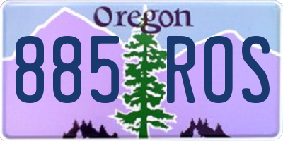 OR license plate 885ROS