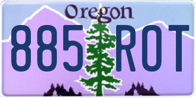 OR license plate 885ROT