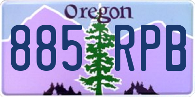 OR license plate 885RPB