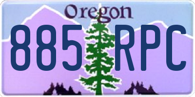 OR license plate 885RPC