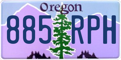 OR license plate 885RPH