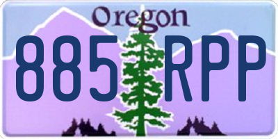 OR license plate 885RPP