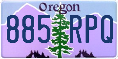 OR license plate 885RPQ