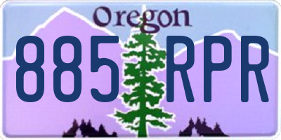 OR license plate 885RPR