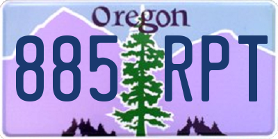 OR license plate 885RPT