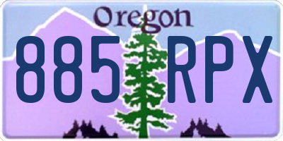 OR license plate 885RPX