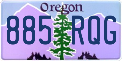 OR license plate 885RQG