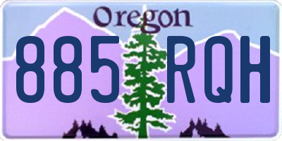OR license plate 885RQH