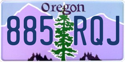 OR license plate 885RQJ