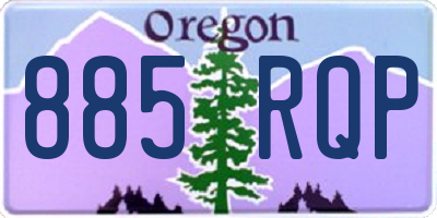 OR license plate 885RQP