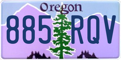OR license plate 885RQV