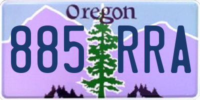 OR license plate 885RRA