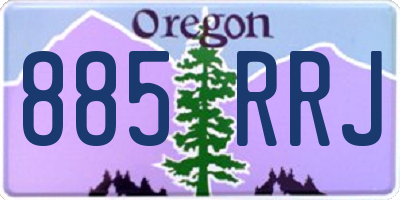 OR license plate 885RRJ