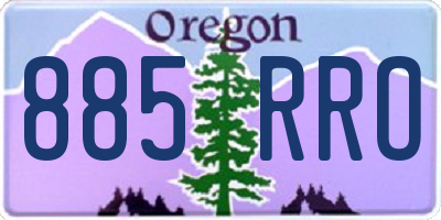 OR license plate 885RRO