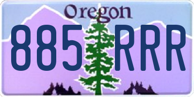 OR license plate 885RRR