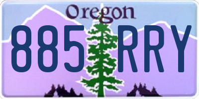 OR license plate 885RRY