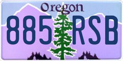 OR license plate 885RSB