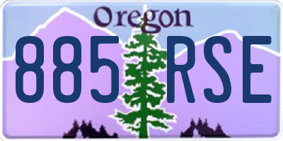 OR license plate 885RSE