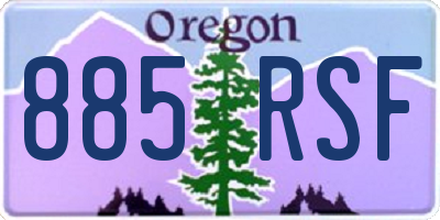 OR license plate 885RSF