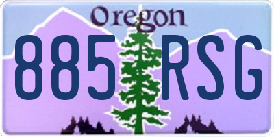 OR license plate 885RSG