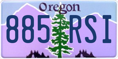 OR license plate 885RSI