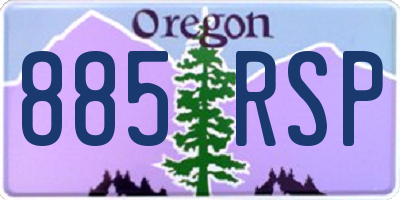 OR license plate 885RSP