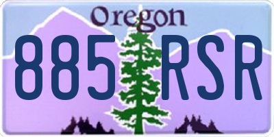 OR license plate 885RSR