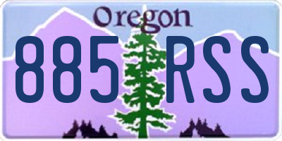 OR license plate 885RSS