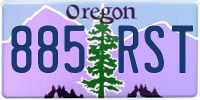 OR license plate 885RST
