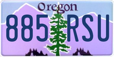 OR license plate 885RSU