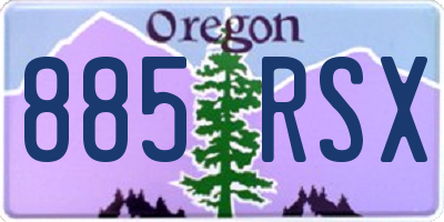 OR license plate 885RSX