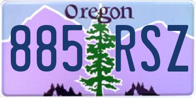 OR license plate 885RSZ