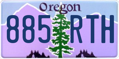 OR license plate 885RTH