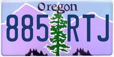 OR license plate 885RTJ