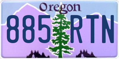 OR license plate 885RTN