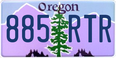 OR license plate 885RTR