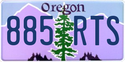 OR license plate 885RTS