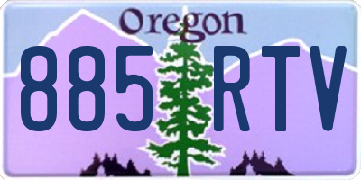 OR license plate 885RTV