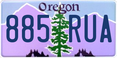 OR license plate 885RUA
