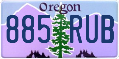 OR license plate 885RUB