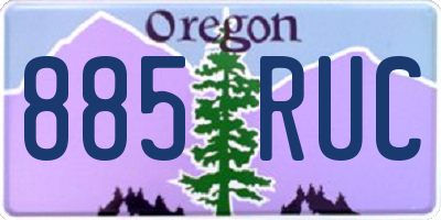 OR license plate 885RUC