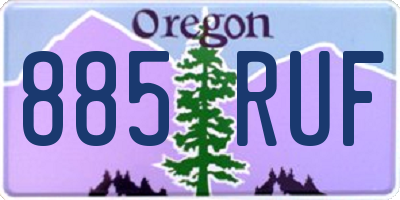 OR license plate 885RUF